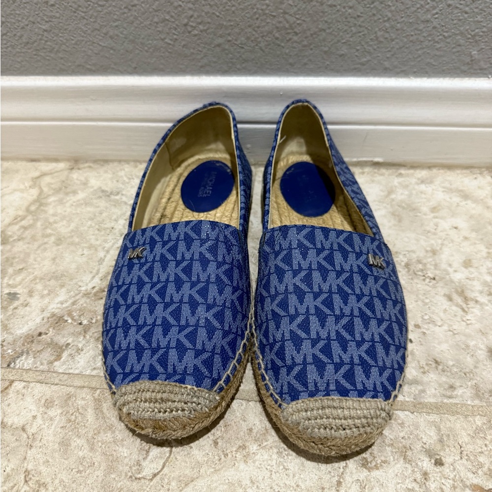 Michael Kors Navy Monogram Loafers